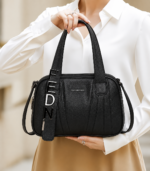 Linear Emblems Satchel-Black - Image 2