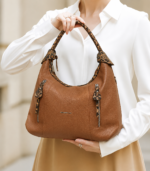 Textured Python Hobo-Brown - Image 4