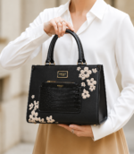 Floral Bloom Satchel-Black - Image 2