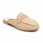 Raffia-Style Woven Mules-Light Beige - Image 2