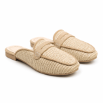 Raffia-Style Woven Mules-Light Beige - Image 4