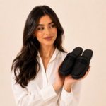 Raffia-Style Woven Mules-Black - Image 5