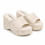 Woven Platform Mules-Beige - Image 2