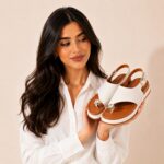 Elora | Jeweled Slingback Comfort Sandals - White - Image 6