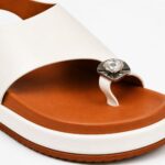 Elora | Jeweled Slingback Comfort Sandals - White - Image 5