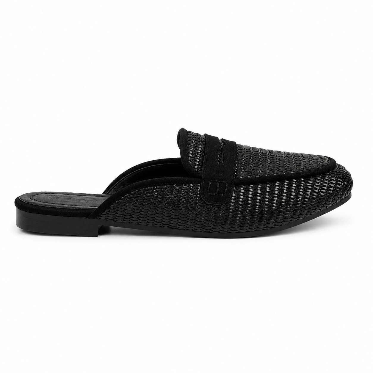 WhatsApp Image 2026-05-21 at 16.39.17 (2) Raffia-Style Woven Mules-Black - Image 1