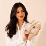 Studded Woven Block Heels-Light Beige - Image 5