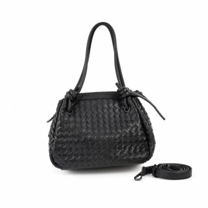Artisan Weave Satchel-Black