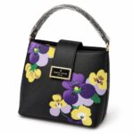 Floral Bloom Satchel-Black