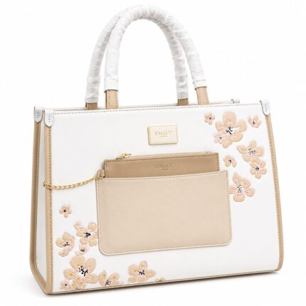 Floral Bloom Satchel-Biege