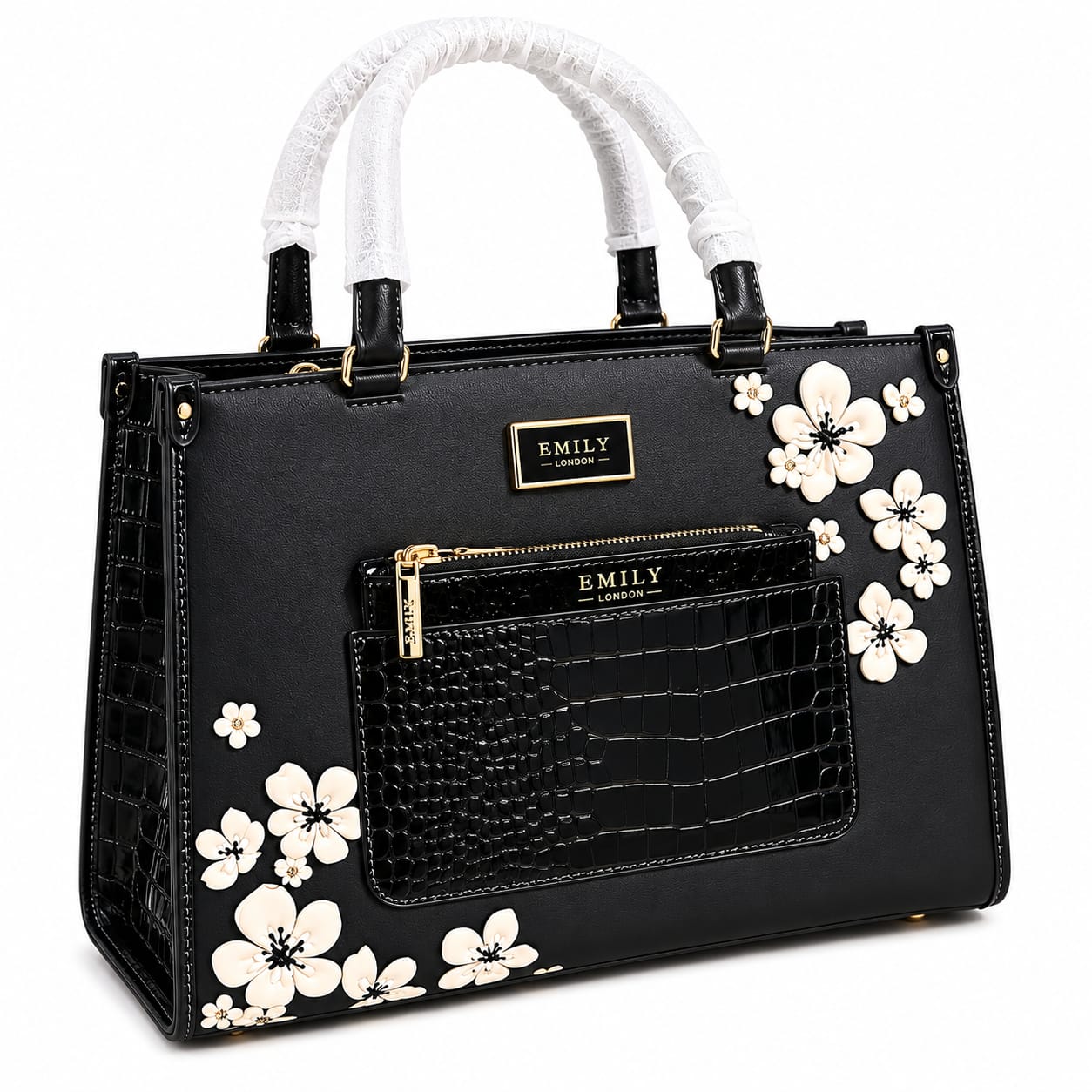 WhatsApp Image 2026-05-24 at 13.48.51 Floral Bloom Satchel-Black - Image 1