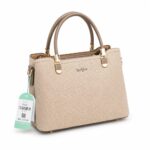 Sovereign Micro-Textured Satchel-Biege