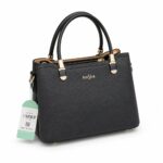 Sovereign Micro-Textured Satchel-Black