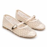 Lattice Mesh Mary Janes-Biege - Image 2