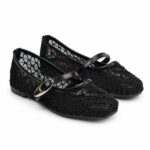 Lattice Mesh Mary Janes-Black - Image 2