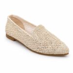 Crochet Embroidered Loafers-Biege - Image 3