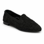 Crochet Embroidered Loafers-Black - Image 3