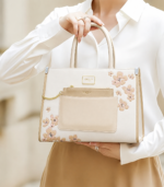 Floral Bloom Satchel-Biege - Image 2