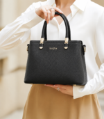 Sovereign Micro-Textured Satchel-Black - Image 2
